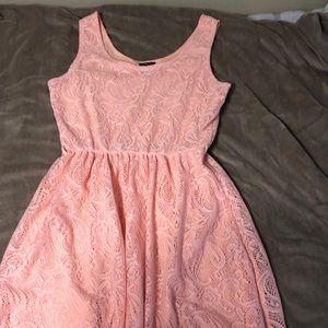Pink lace dress